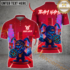 Maxcorners Urban Darts Bunny Multicolor Customized Name, Team Name 3D Shirts