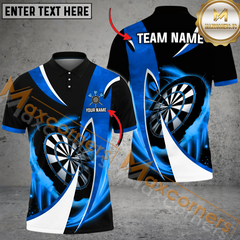 Maxcorners Darts Wind Blade Mutilcolor Options Personalized Name, Team Name 3D Polo Shirt