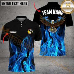 Maxcorners Yinyang Ball 8&9 Eagle Billiard Jersey Multicolor Option Customized Name, Team Name 3D Polo Shirt
