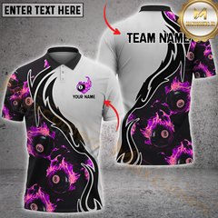 Maxcorners Billiard Inferno 8-Ball Multicolor Options Personalized Name, Team Name 3D Shirt