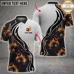 Maxcorners Billiard Inferno 8-Ball Multicolor Options Personalized Name, Team Name 3D Shirt