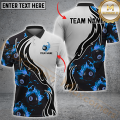 Maxcorners Billiard Inferno 8-Ball Multicolor Options Personalized Name, Team Name 3D Shirt
