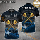 Maxcorners Darts Thunder Seawave Multicolor Options Personalized Name, Team Name 3D Shirt