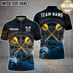 Maxcorners Darts Thunder Seawave Multicolor Options Personalized Name, Team Name 3D Shirt