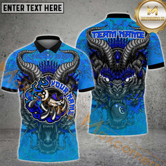 Maxcorners Billiard 8-Ball Pool Fire Dragon Multicolor Options Personalized Name, Team Name 3D Shirt