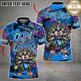 Maxcorners Darts Funny Graffiti Oop! I Darted Multicolor Customized Name, Team Name 3D Polo Shirt