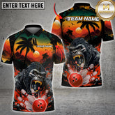 Maxcorners Bowling Gorilla Strike Multicolor Customized Name, Team Name 3D Shirts