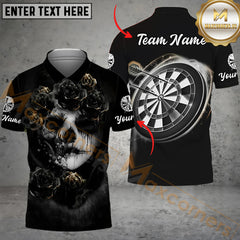 Maxcorners Darts Skull Art Personalized Name, Team Name 3D Shirt