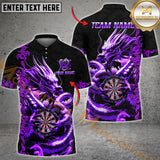 Maxcorners Darts Dragon Golden Attire Multicolor Options Personalized Name, Team Name 3D Shirt