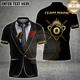 Maxcorners Billiard Tuxedo Rose Multicolor Customized Name, Team Name 3D Shirt