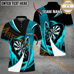 Maxcorners Darts Wind Blade Mutilcolor Options Personalized Name, Team Name 3D Polo Shirt