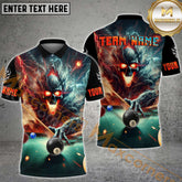 Maxcorners Billiard Hellfire Phantom Multicolor Options Personalized Name, Team Name 3D Shirt