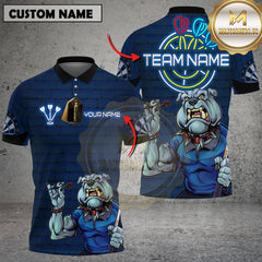 Maxcorners Darts Bulldog Neon Multicolor Customized Name, Team Name 3D Shirts