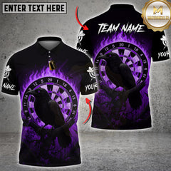 Maxcorners Darts Raven Fire Dartboard Multicolor Customized Name Team Name 3D Shirts