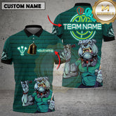 Maxcorners Darts Bulldog Neon Multicolor Customized Name, Team Name 3D Shirts