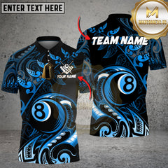 Maxcorners Billiards Tribal 8 Ball Multioptions Personalized Name, Team Name Unisex 3D Shirt