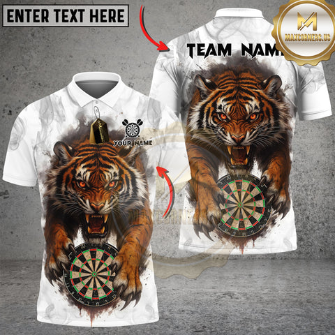 Maxcorners Tiger Dartboard Attack Personalized Name, Team Name 3D Shirt