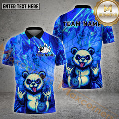 Maxcorners Panda Bowling Shirt – Multicolor Graffiti Bowling Jersey, Custom Name & Team 3D Design