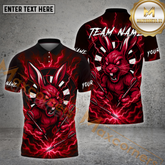 Maxcorners Dart Shirt – Savage Rabbit Electric Dart Design, Multicolor Options Personalized Name, Team Name 3D Shirt (4 Colors)