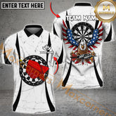 Maxcorners Darts Shirt American Eagle Marble Style Multicolor Options Personalized Name, Team Name 3D Shirt (4 Colors)