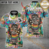 Maxcorners Dart Rat Graffiti Style Multicolor Options Personalized Name, Team Name 3D Shirt (4 Colors)