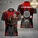 Dart target shirt with crossed darts graphic – customizable name and team 3D shirt with multicolor choices