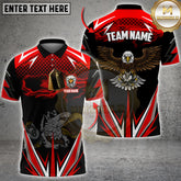 Maxcorners American Eagle Lightning Multicolor Options Personalized Name, Team Name 3D Shirt (4 Colors)