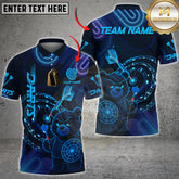 Maxcorners Darts Shirt Cyber Bear Neon Target Design Multicolor Options Personalized Name, Team Name 3D Shirt (4 Colors)