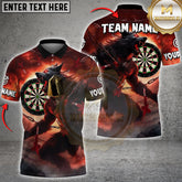 Maxcorners Darts Team Shirt Werewolf Chains Sunset Multicolor Options Personalized Name, Team Name 3D Shirt (4 Colors)
