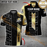Maxcorners Bowling Shirt Modern Gold Vector Style Multicolor Options Personalized Name, Team Name 3D Shirt (4 Colors)