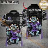 Maxcorners Darts Muscular Bulldog Urban Style Multicolor Options Personalized Name, Team Name 3D Shirt (4 Colors)