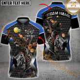 Maxcorners Billiards Skull Gunslinger Multicolor Options Personalized Name, Team Name 3D Shirt (4 Colors)