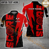 Maxcorners Score Darts Shirt Bold Typography Theme Multicolor Options Personalized Name, Team Name 3D Shirt (4 Colors)