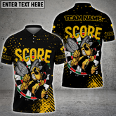 Maxcorners Darts Jersey Angry Bee Mascot Design Multicolor Options Personalized Name, Team Name 3D Shirt (4 Colors)