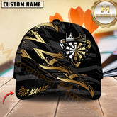 Maxcorners Darts Golden Crown Abstract Multicolor Options Personalized Name 3D Cap (5 Colors)