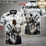 Bowling Bear Shirt Custom Name – Panda with Flaming Bowling Pins and Ball 3D Strike Design Jersey