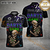 Maxcorners Skeleton Darts Game Multicolor Options Personalized Name, Team Name 3D Shirt (4 Colors)