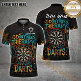 Maxcorners Therapy Not Needed Darts Multicolor Options Personalized Name, Team Name 3D Shirt (4 Colors)