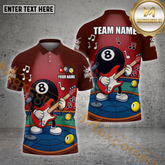 Maxcorners Billiards Shirt Rock Band Style Cartoon Multicolor Options Personalized Name, Team Name 3D Shirt (4 Colors)