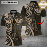 Maxcorners Billiards Tribal Polynesian Pattern Multicolor Options Personalized Name, Team Name 3D Shirt (4 Colors)