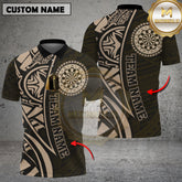Maxcorners Darts Tribal Polynesian Pattern Multicolor Options Personalized Name, Team Name 3D Shirt (4 Colors)