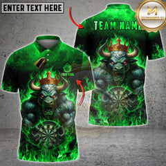 Maxcorners Darts Shirt Inferno Bull King Multioptions Personalized Name, Team Name Unisex 3D Shirt (4 Colors)