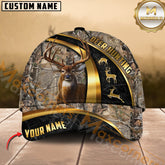 Custom Deer Hunting Hat Grass Brown Camo with Buck and Antlers Graphic – Personalized Name Outdoor Hunter Cap