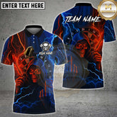 Maxcorners Darts Reaper Purple Lightning Skull Multicolor Options Personalized Name, Team Name 3D Shirt (4 Colors)
