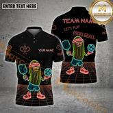 Maxcorners Pickleball Shirt Neon Let’s Play Space Grid Style Multicolor Options Personalized Name, Team Name 3D Shirt (4 Colors)
