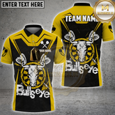 Maxcorners Dart Shirt Bullseye Design Multicolor Options Personalized Name, Team Name 3D Shirt (4 Colors)