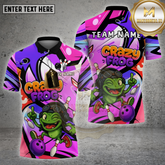 Maxcorners Crazy Frog Pilot Bowling Adventure Style Multicolor Options Personalized Name, Team Name 3D Shirt (4 Colors)