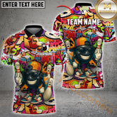 Maxcorners Graffiti Bowling Attitude Multicolor Options Personalized Name, Team Name 3D Shirt (4 Colors)