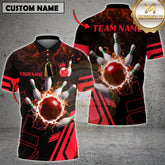 Maxcorners Bowling Shirt Electric King Multicolor Options Personalized Name, Team Name 3D Shirt (4 Colors)
