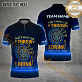 Maxcorners Darts Shirt Funny Neon Text Throw - I Drink and I Forget Things Multicolor Options Personalized Name, Team Name 3D Shirt (4 Colors)